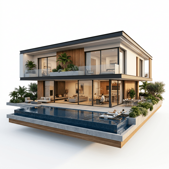 3D render of Luxury Villas